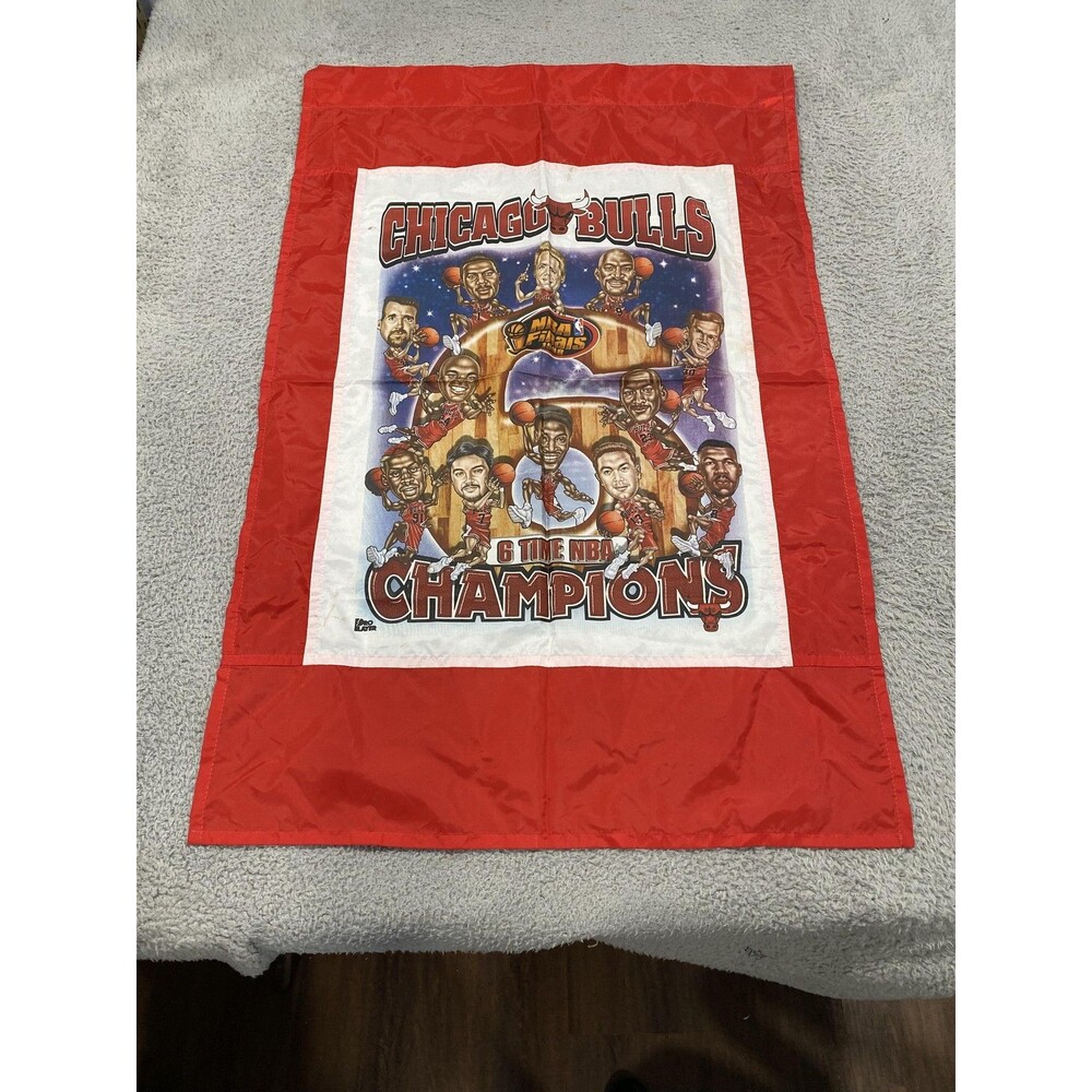 Vintage Chicago Bulls Banner One Size Red NBA 1998 Finals Champs WinCraft 90s